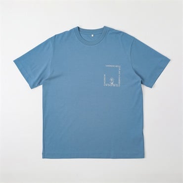 TVC(ティーヴィシー) シルキーコットンスムースプリント半袖Tシャツ メンズ(アオ（花）-S)