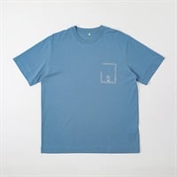 TVC(ティーヴィシー) シルキーコットンスムースプリント半袖Tシャツ メンズ(アオ（花）-S)