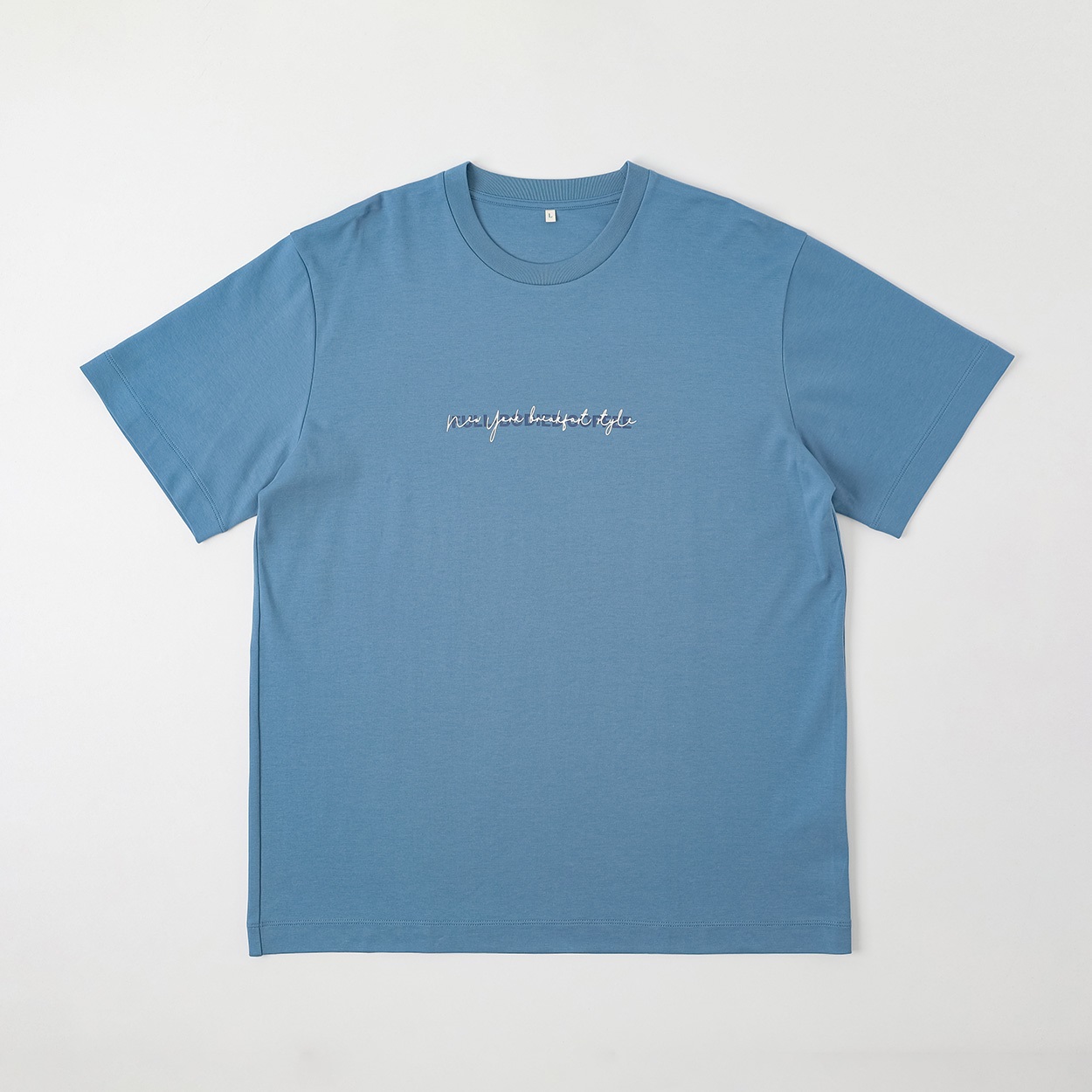 TVC(ティーヴィシー) シルキーコットンスムースプリント半袖Tシャツ メンズ(Ａアオ（NEWYORK）-M)