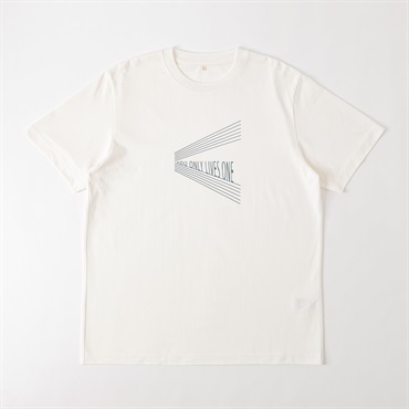 TVC(ティーヴィシー) コットン天竺プリントクルーネック半袖Tシャツ メンズ(Ａシロ（背中プリント_葉)-S)
