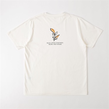 TVC(ティーヴィシー) コットン天竺プリントクルーネック半袖Tシャツ メンズ(キナリ(ONE)-S)
