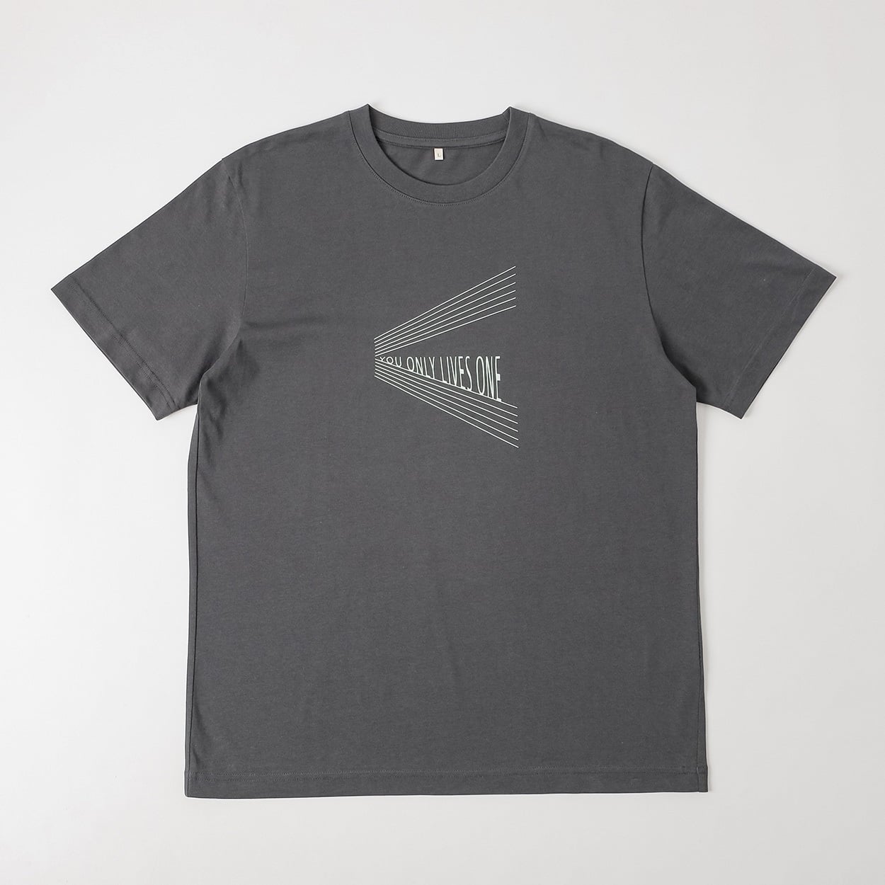 TVC(ティーヴィシー) コットン天竺プリントクルーネック半袖Tシャツ メンズ(モノトーン（背中プリント_円）-L)