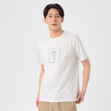 TVC(ティーヴィシー) コットン天竺プリントクルーネック半袖Tシャツ メンズ