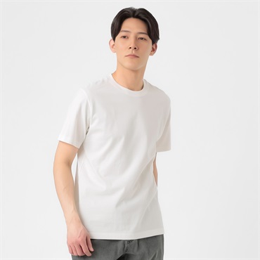 TVC(ティーヴィシー) コットン天竺プリントクルーネック半袖Tシャツ メンズ(アイボリー（NOSTARGIC)-S)