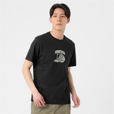 TVC(ティーヴィシー) コットン天竺プリントクルーネック半袖Tシャツ メンズ(モノトーン-S)