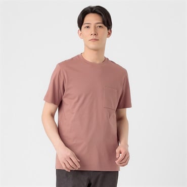 TVC(ティーヴィシー) コットン天竺ポケ付きクルーネック半袖Tシャツ メンズ(ダイダイ-S)