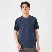 TVC(ティーヴィシー) コットン天竺ポケ付きクルーネック半袖Tシャツ メンズ(コイアオ-S)
