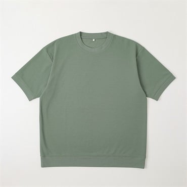 TVC(ティーヴィシー) 汗ジミが目立ちにくいポンチ半袖Tシャツ メンズ(ウスミドリ-S)