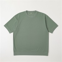 TVC(ティーヴィシー) 汗ジミが目立ちにくいポンチ半袖Tシャツ メンズ(ウスミドリ-S)