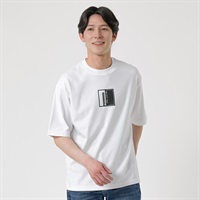 TVC(ティーヴィシー) ピースフィットクール遮熱スムースプリント五分袖Tシャツ メンズ(シロ（スクエア）-S)