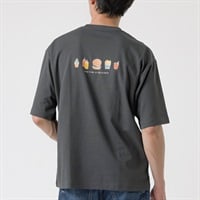 TVC(ティーヴィシー) ピースフィットクール遮熱スムースプリント五分袖Tシャツ メンズ(ウスクロ（バックプリント：ハンバーガー）-S)