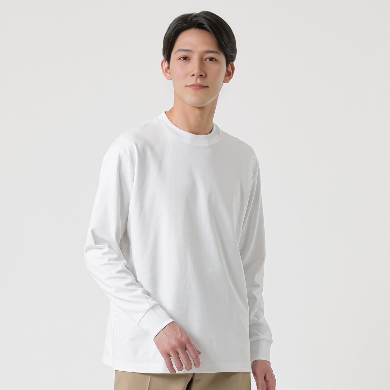 TVC(ティーヴィシー) ピースフィットクールＵＶ対策スムース長袖Ｔシャツ メンズ(シロ-L)