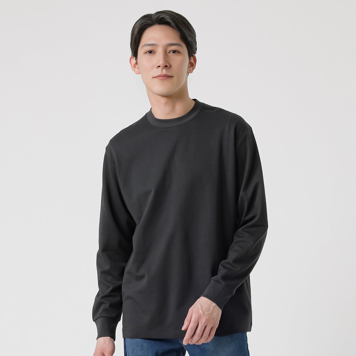 TVC(ティーヴィシー) ピースフィットクールＵＶ対策スムース長袖Ｔシャツ メンズ(クロ-M)