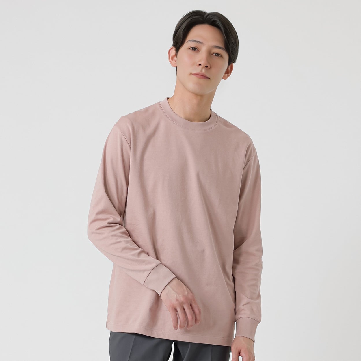 TVC(ティーヴィシー) ピースフィットクールＵＶ対策スムース長袖Ｔシャツ メンズ(ウスアカ-L)