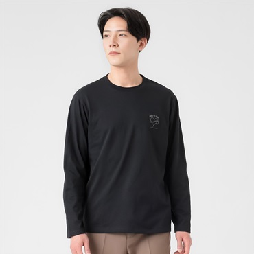 TVC(ティーヴィシー) SAVING THE PLANET by KATHARINE HAMNETT モチーフナガソデTシャツ メンズ(クロ-S)