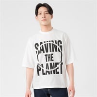 TVC(ティーヴィシー) SAVING THE PLANET by KATHARINE HAMNETT スローガンTシャツ メンズ(シロ-S)