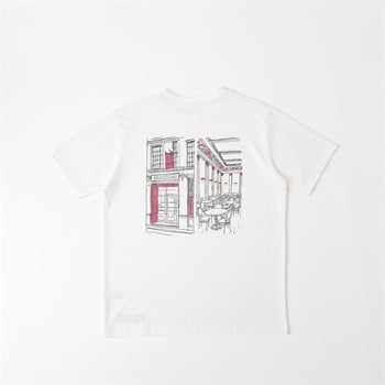 TVC(ティーヴィシー) SAVING THE PLANET by KATHARINE HAMNETT プリント半袖Tシャツ メンズ(シロ（バックプリント）-S)