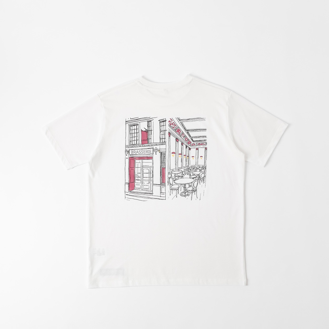 TVC(ティーヴィシー) SAVING THE PLANET by KATHARINE HAMNETT プリント半袖Tシャツ メンズ(シロ（バックプリント）-XL)