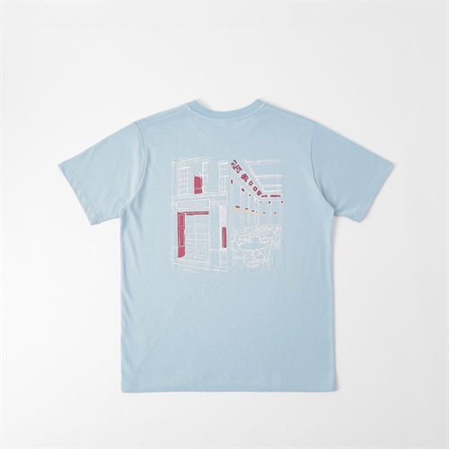 TVC(ティーヴィシー) SAVING THE PLANET by KATHARINE HAMNETT プリント半袖Tシャツ メンズ(アオ(バックプリント）-S)