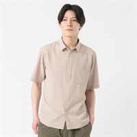 TVC(ティーヴィシー) さらさら半袖無地レギュラーシャツ メンズ(ウスチャ-S)