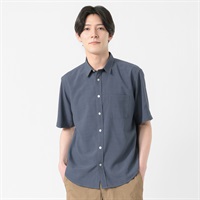 TVC(ティーヴィシー) さらさら半袖無地レギュラーシャツ メンズ(コイアオ-S)