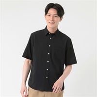 TVC(ティーヴィシー) サッカー半袖無地レギュラーシャツ メンズ(クロ-S)