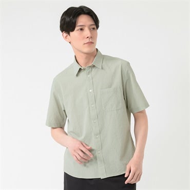 TVC(ティーヴィシー) サッカー半袖無地レギュラーシャツ メンズ
