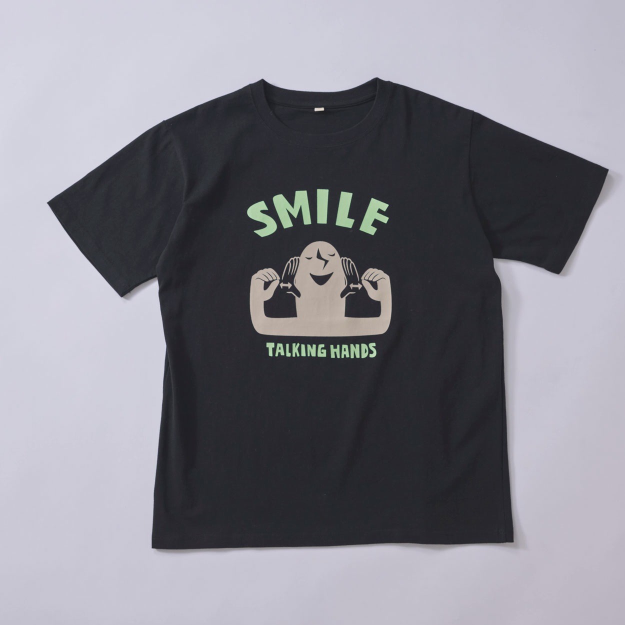 TVC(ティーヴィシー) トーキングハンズ半袖Tシャツ メンズ(クロ-XL)