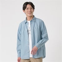 TVC(ティーヴィシー) リメン長袖無地レギュラーシャツ メンズ(ウスアオ-S)