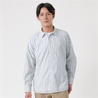 TVC(ティーヴィシー) リメン長袖ストライプレギュラーシャツ メンズ(Ａウスアオ-S)