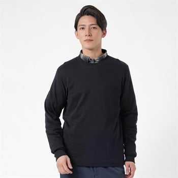 TVC(ティーヴィシー) コットン起毛クルーネック長袖Tシャツ メンズ(クロ-XS)