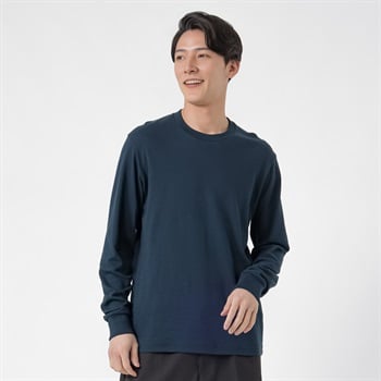 TVC(ティーヴィシー) コットン起毛クルーネック長袖Tシャツ メンズ(コイアオ-XS)