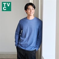 TVC(ティーヴィシー) コットン起毛クルーネック長袖Tシャツ メンズ