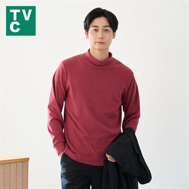 TVC(ティーヴィシー) コットン起毛タートルネック長袖Tシャツ メンズ