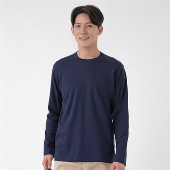 TVC(ティーヴィシー) シルキーコットンスムース無地長袖Tシャツ メンズ(コイアオ-S)