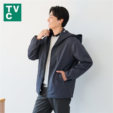 TVC(ティーヴィシー) デニムライク はっ水パーカ メンズ