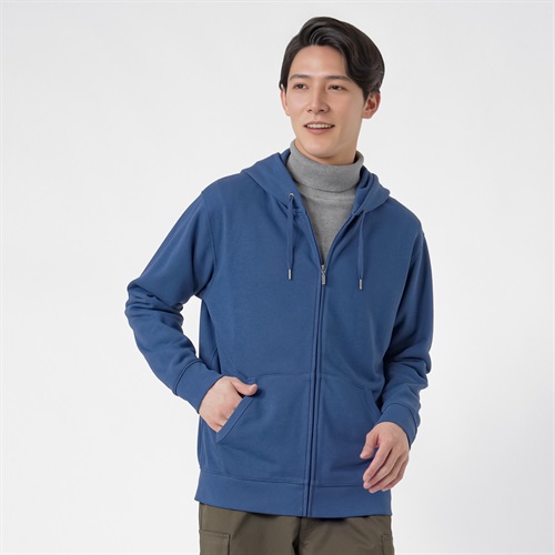 TVC(ティーヴィシー) 裏毛スウェットフルジップパーカ メンズ(アオ-S)