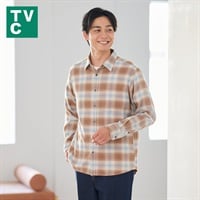 TVC(ティーヴィシー) フランネル長袖チェックレギュラーシャツ メンズ