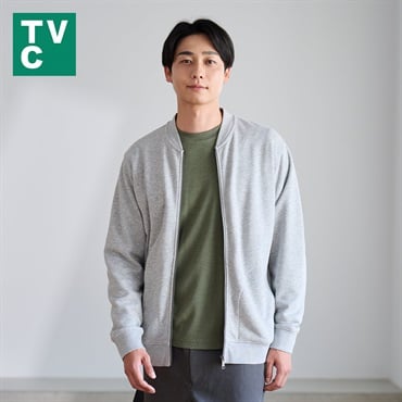 TVC(ティーヴィシー) 裏毛スウェットスタンドカラーブルゾン メンズ