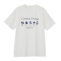 TVC(ティーヴィシー) 気温で色が変わるTシャツ by ウェザーニュース メンズ(シロ（文字）-S)
