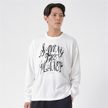 TVC(ティーヴィシー) SAVING THE PLANET by KATHARINE HAMNETT スローガン長袖Tシャツ メンズ(シロ-S)