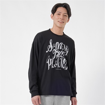 TVC(ティーヴィシー) SAVING THE PLANET by KATHARINE HAMNETT スローガン長袖Tシャツ メンズ(クロ-S)