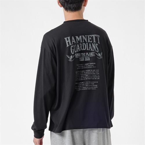 TVC(ティーヴィシー) SAVING THE PLANET by KATHARINE HAMNETT ガーディアンズ長袖Tシャツ メンズ(クロ-S)