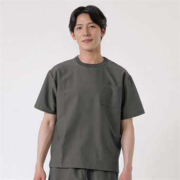 TVC(ティーヴィシー) ストレッチリップル半袖プルオーバー メンズ(チャコ－ルグレ－-S)