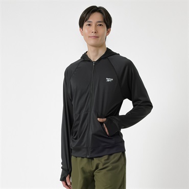 Reebok スムスUVパーカー メンズ(クロ-S)