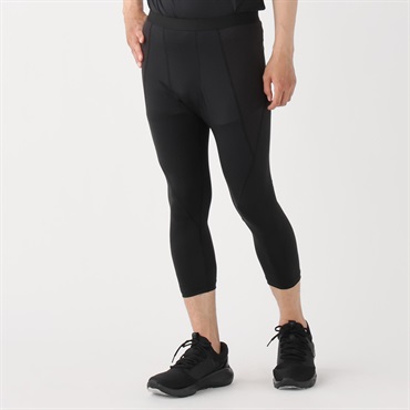 sporsium（スポージアム） コンプレッションインナー 接触冷感 レギンス 7分丈 メンズ(ブラック-２ＸＬ)