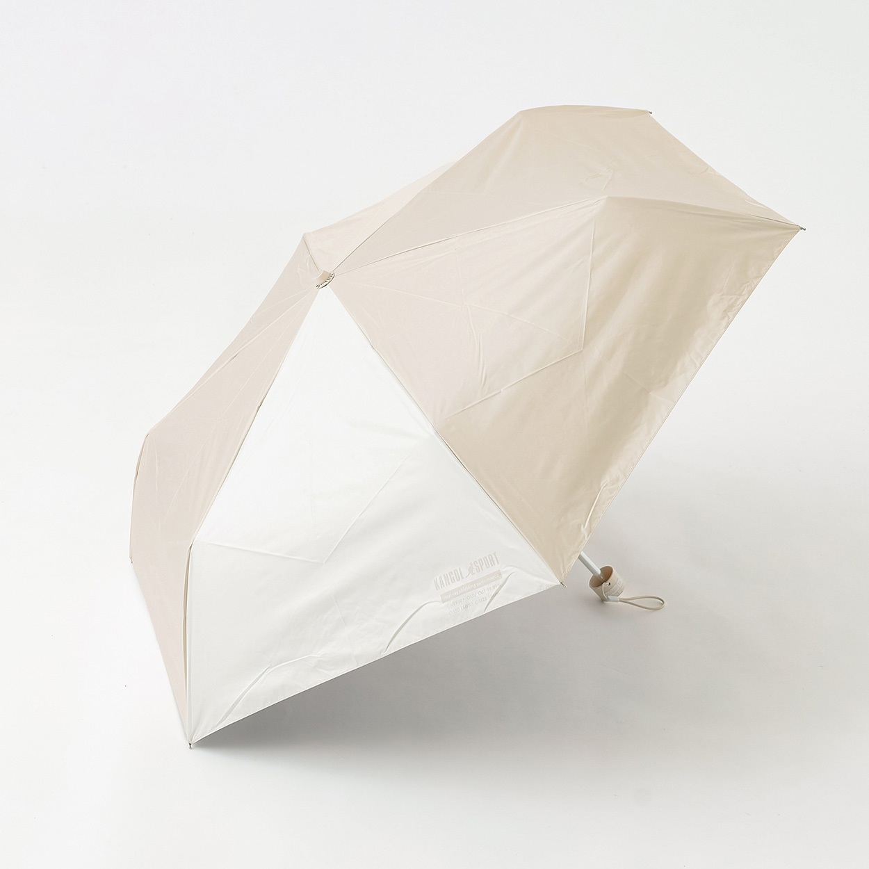 KANGOL SPORT(カンゴールスポーツ) 折傘 晴雨兼用 ユニセックス(ベージュ-55cm)