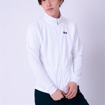 FILA(フィラ) 長袖ＵＶケアジャケット 吸水速乾 ＵＶケア機能付 メンズ(シロ-M)