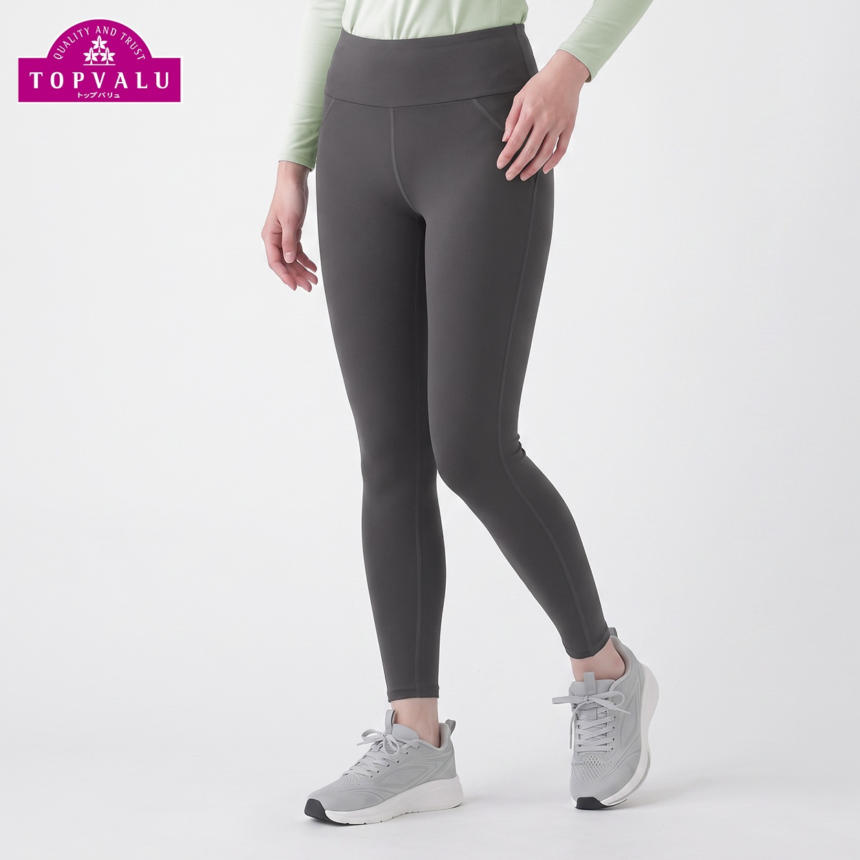 トップバリュ PEACE FIT(ピースフィット) WARM スポーツインナー 裏起毛 ロングタイツ レディス(チヤコ－ルグレ－-Ｍ)