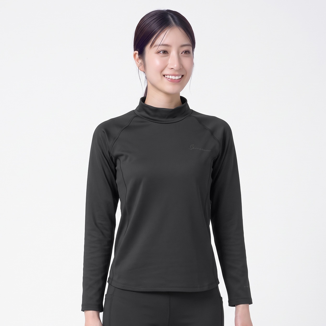 sporsium(スポージアム) コンプレッションインナー ウォーム ハイネック レディス(ブラック-Ｍ)